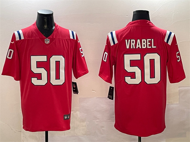 Men's New England Patriots #50 Mike Vrabel Red Vapor Limited Stitched Football Jersey Men's New England Patriots #50 Mike Vrabel Red Vapor Limited Stitched Football Jersey